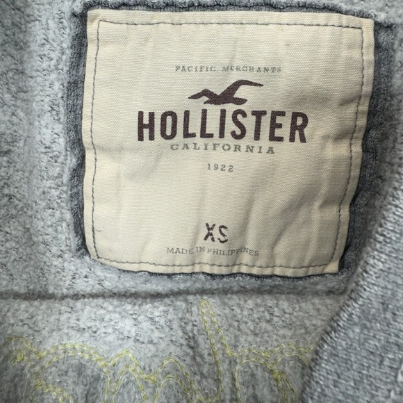 Hollister Sweater Women's XS Gray Knit Crewneck Pullover Preppy Coastal - Picture 5 of 7